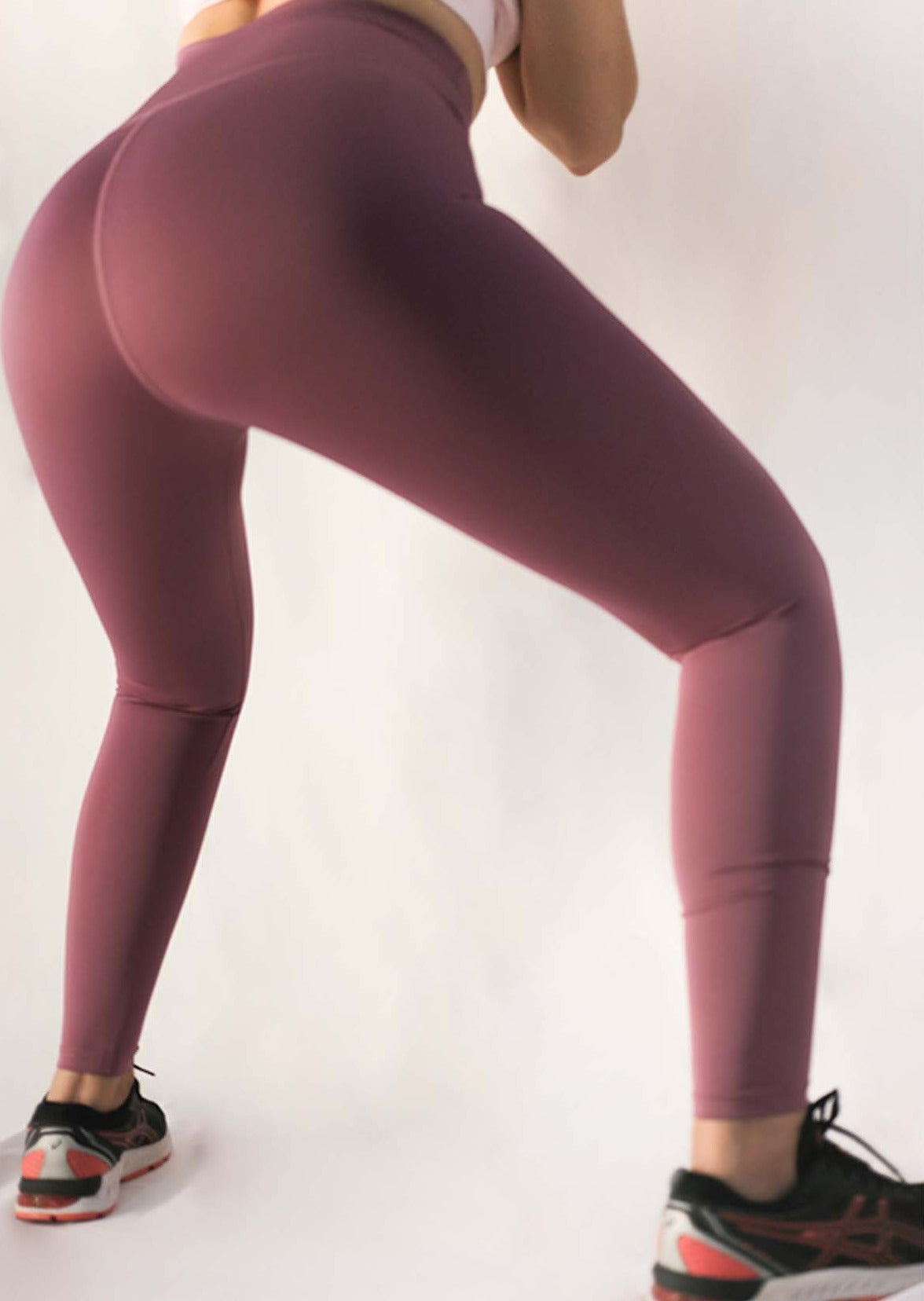 FlexiGlam Mauve Leggings for Strong Women + 2 Gift Socks